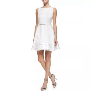 NWT Erin Fetherston Kelsey Diamond Print Fit & Flare DRESS